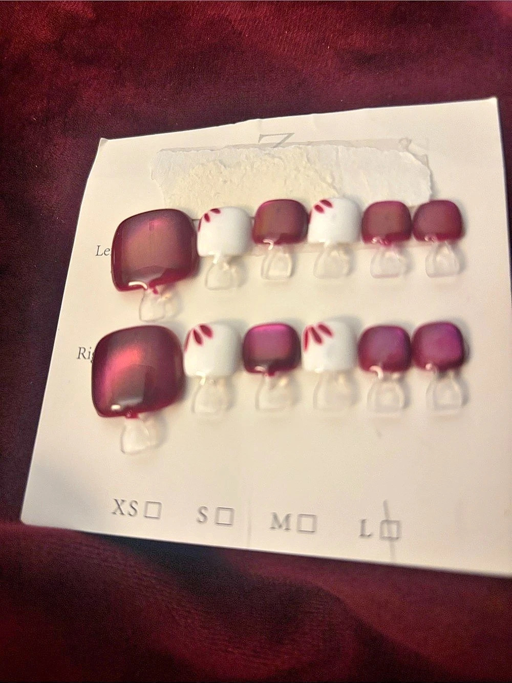 Pink & White Press-On Nails NWT